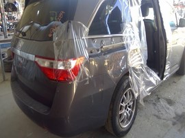 2011 HONDA ODYSSEY, GRAY, EX-L MODEL, 3.5L, AT, FWD,   A26284